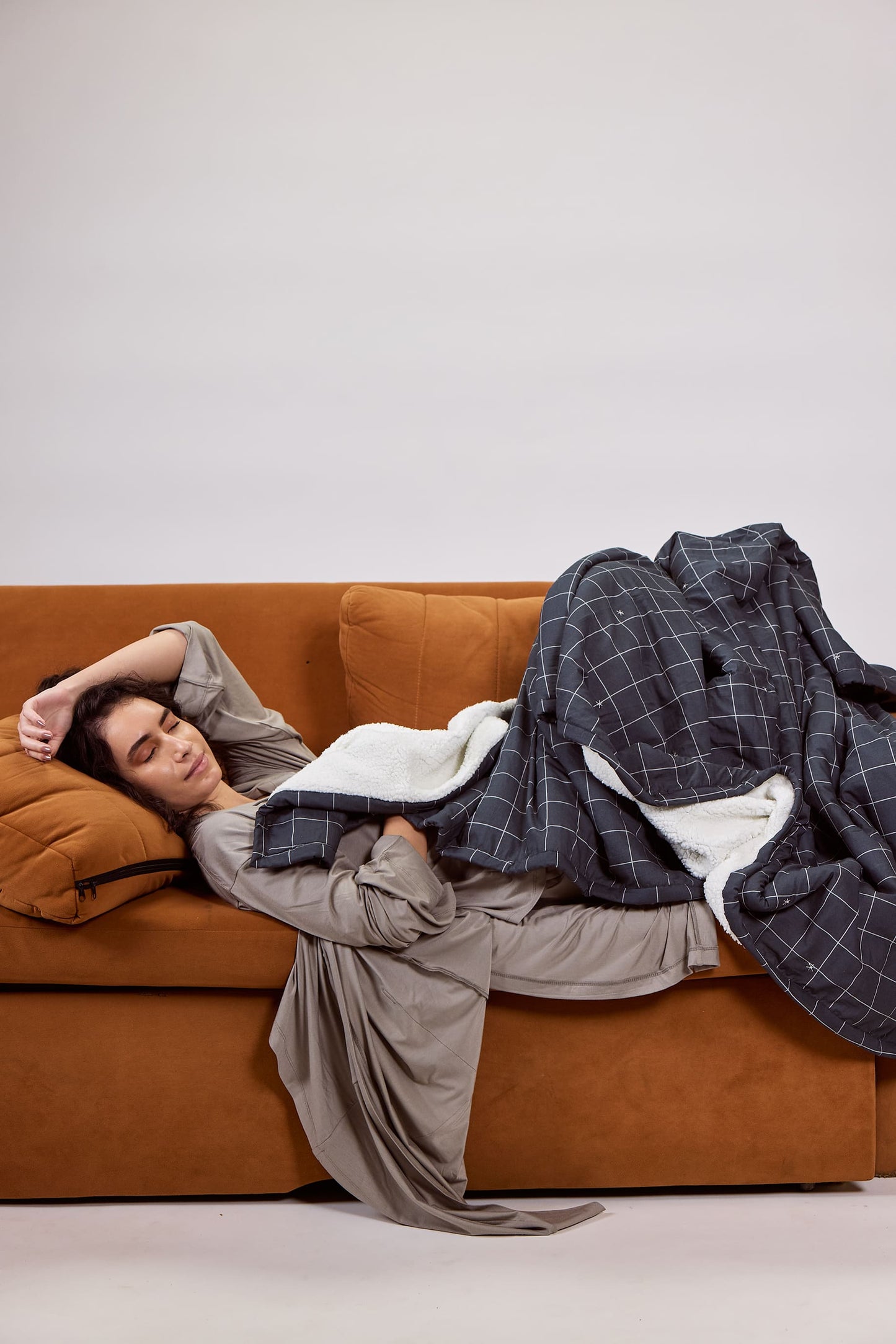 Fine Checks - Sherpa Blanket