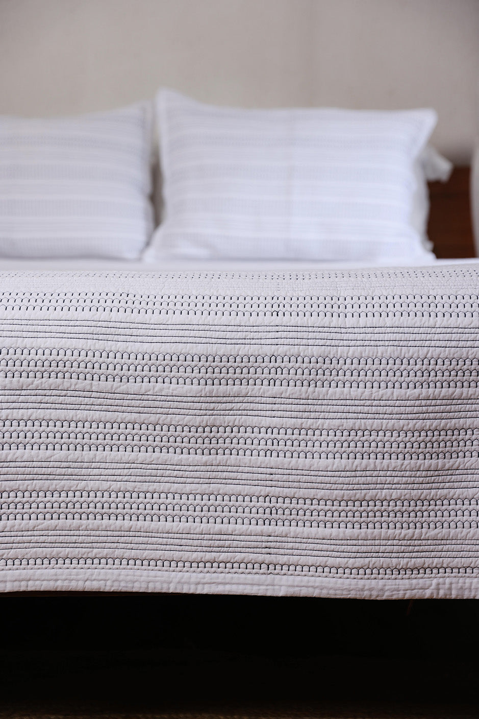 Blue Lines - Quilted Bed Spread Set