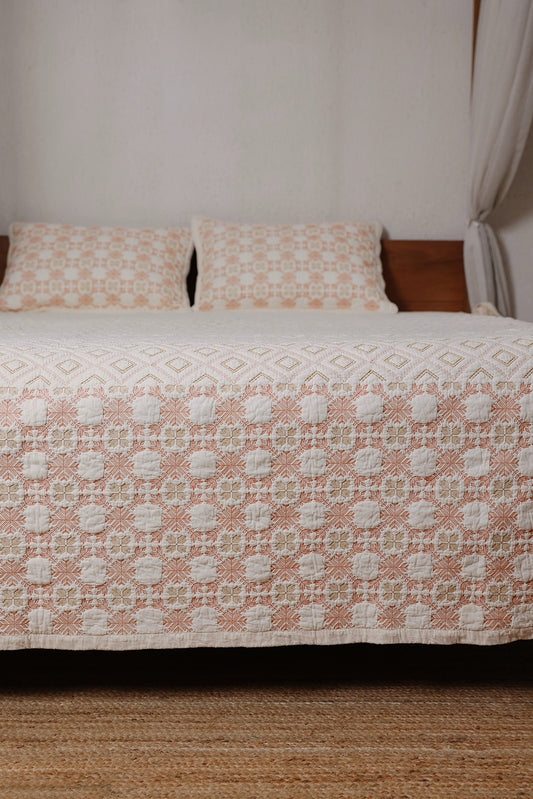 Diamond Stitched - Quilted Bed Spread Set