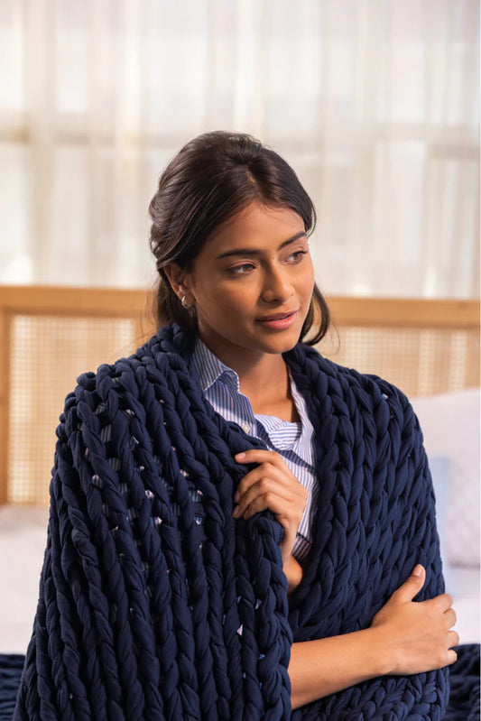 Elevate Your Home Decor with Tucked In's Knitted Weighted Blankets: Cosy Comfort with a Touch of Style