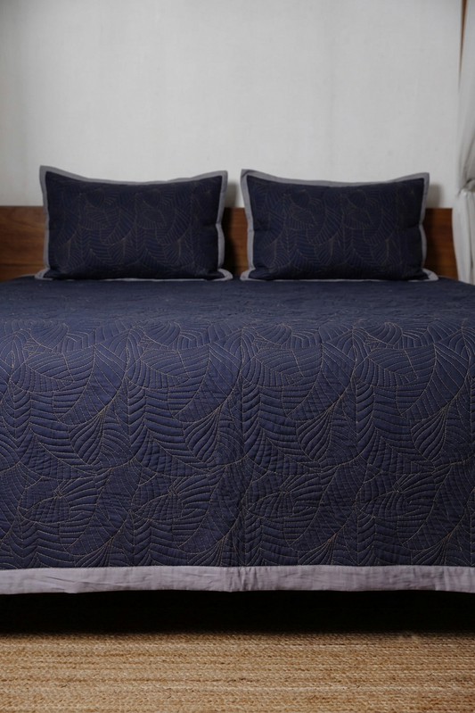Blue Forest - Quilted Bed Spread Set