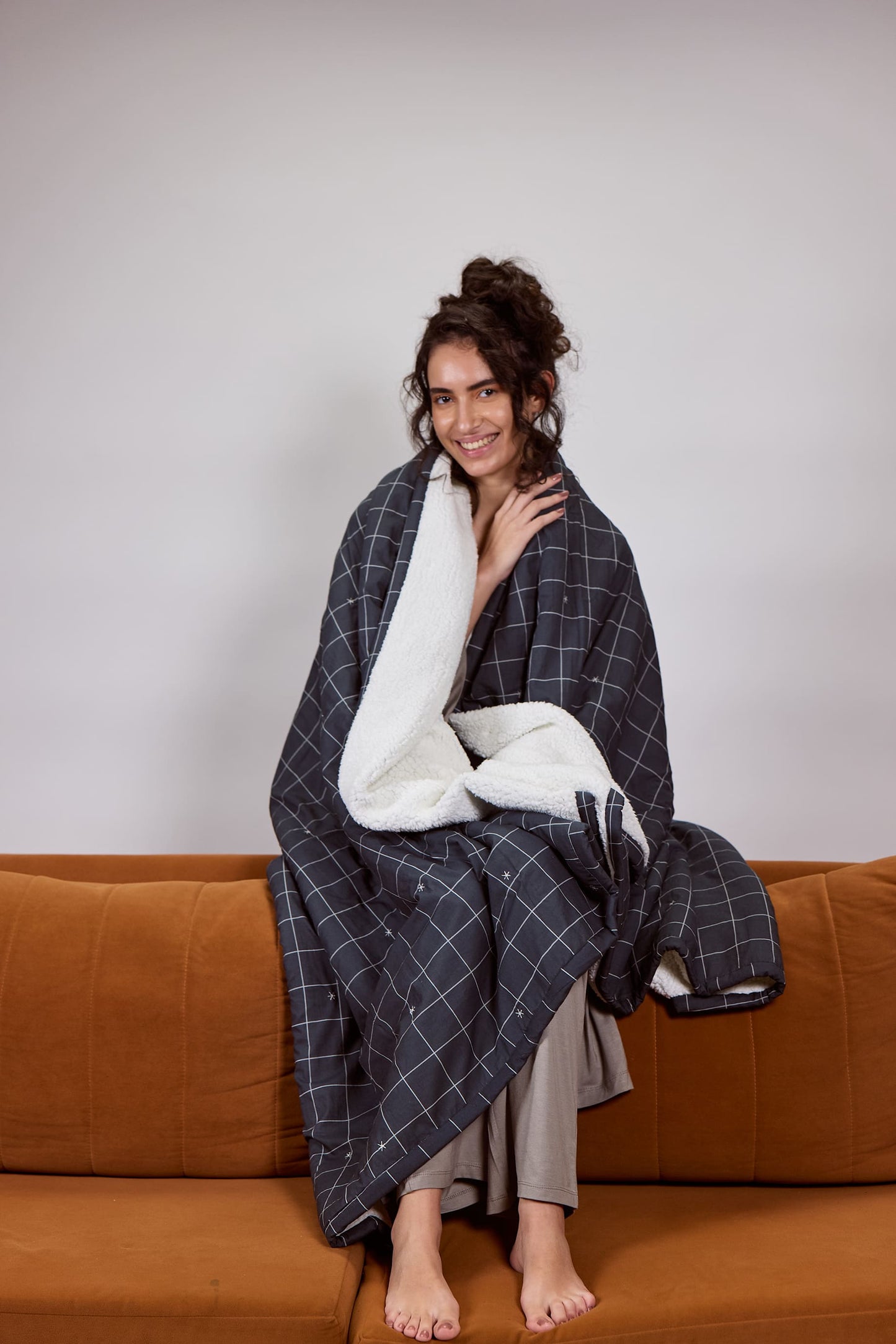 Fine Checks - Sherpa Blanket