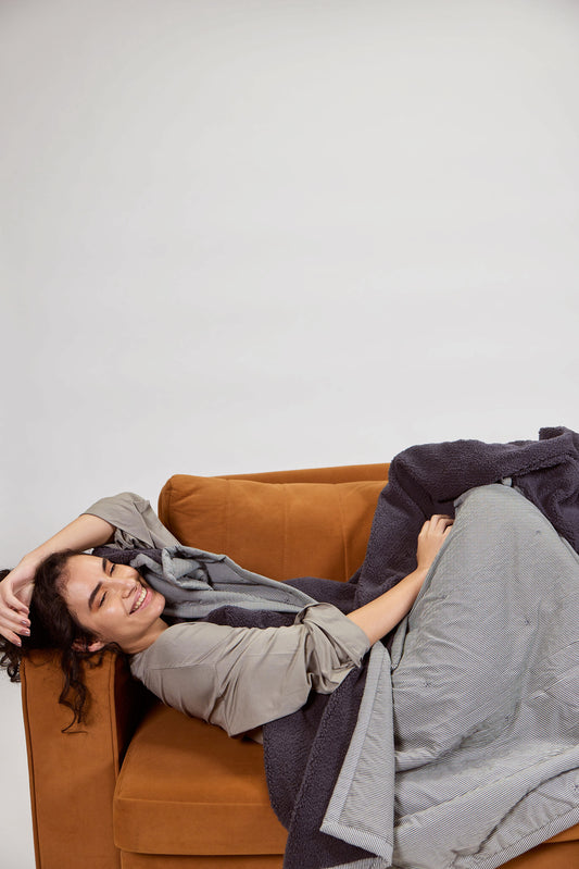 Drift Pinstripe - Sherpa Blanket