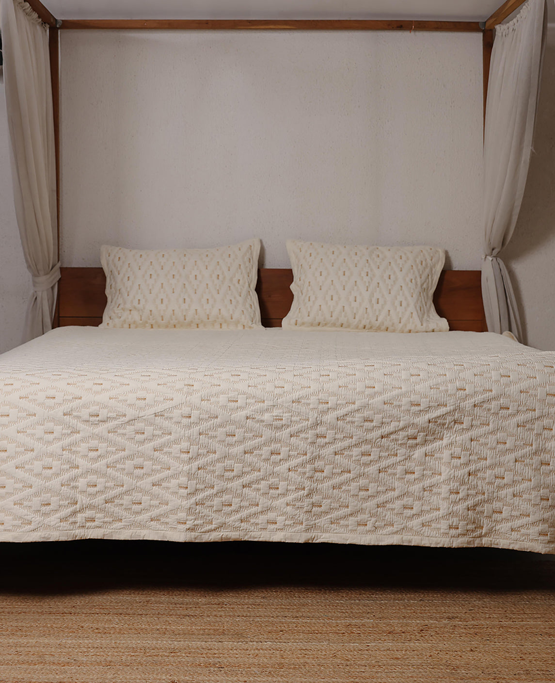 Ikkat - Quilted Bed Spread Set