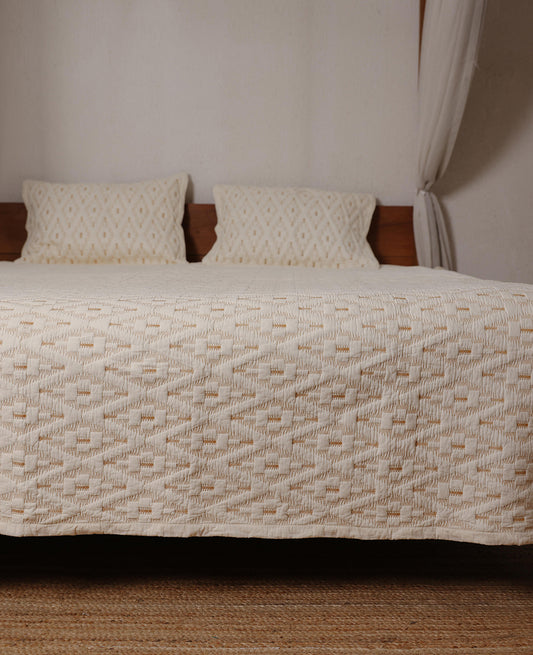 Ikkat - Quilted Bed Spread Set