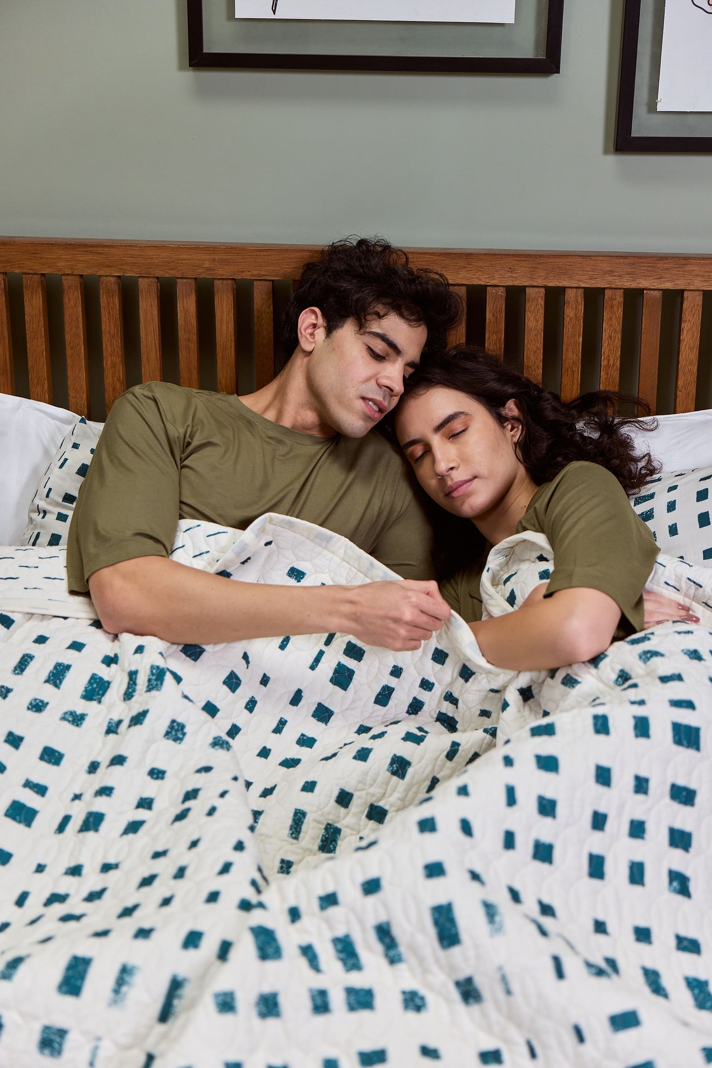 Abstract Teal - Quilt Set